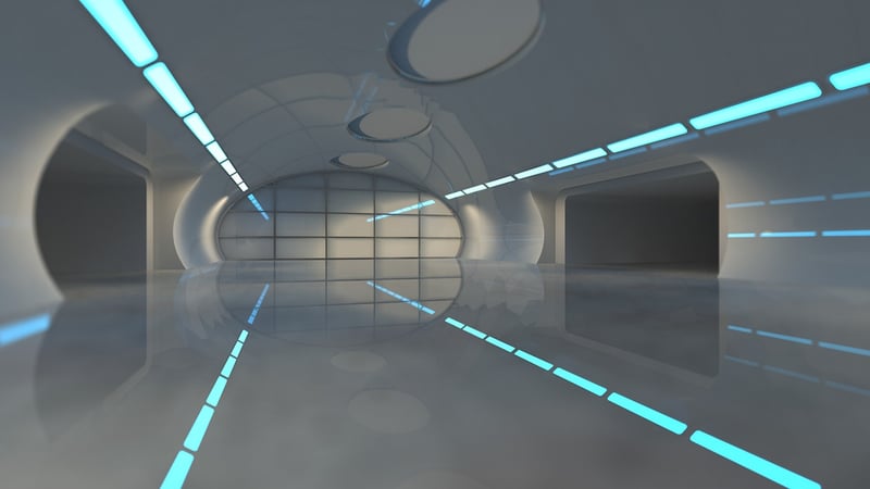 Futuristic city illustration
